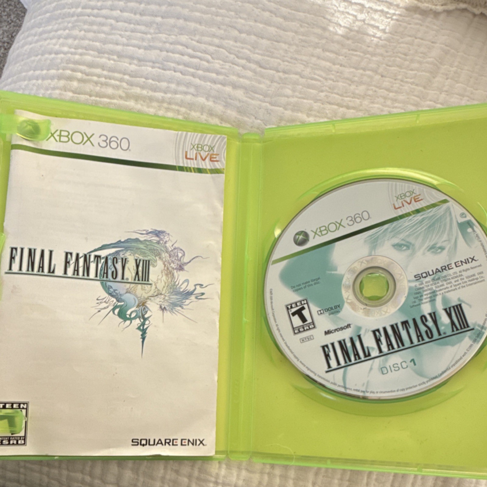 Square Enix Final Fantasy XIII Manual Role Playing T Teen NTSC-U/C Xbox 360