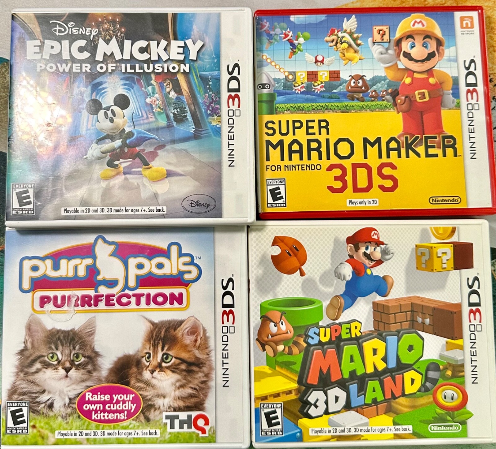 Nintendo 3DS Games Lot with Game Case