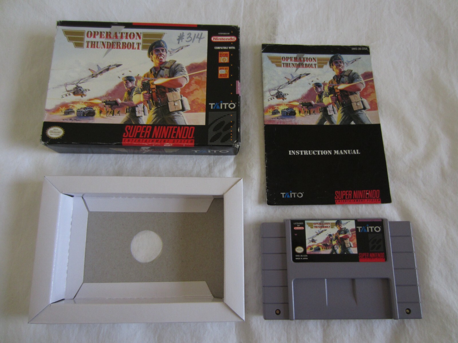 Operation Thunderbolt (SNES) Super Nintendo CIB Complete Box 1994 Taito RARE