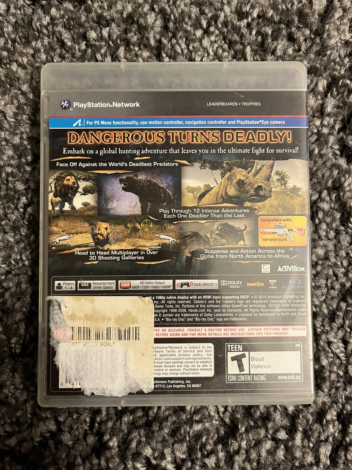 Cabela’s Dangerous Hunts 2011 MINT DISC Sony PlayStation 3 PS3 CIB Complete PSN