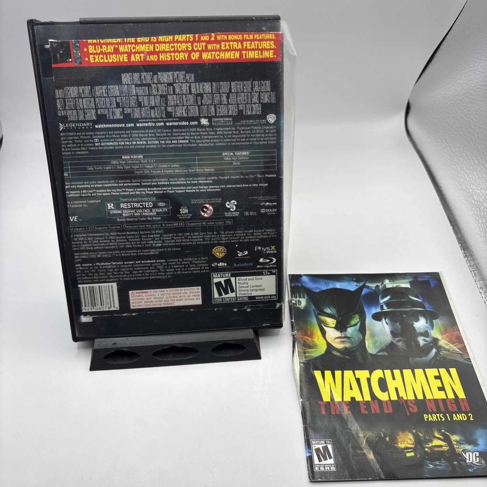 Warner Bros Watchmen The End Is Nigh Parts 1 & 2 Sony PS3 Game Disc w/ Case