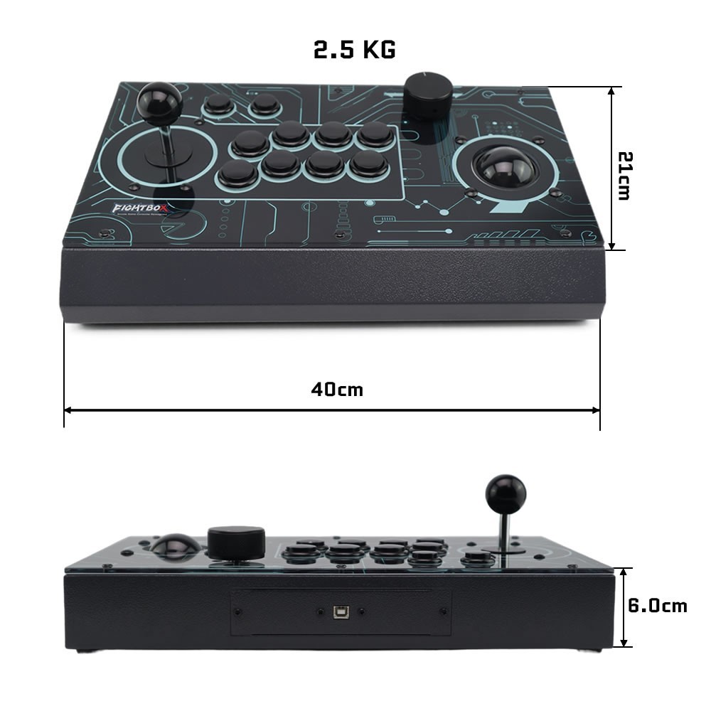 FightBox R10-PRO Arcade Fight Stick With Trackball&Spinner Retro Game Controller