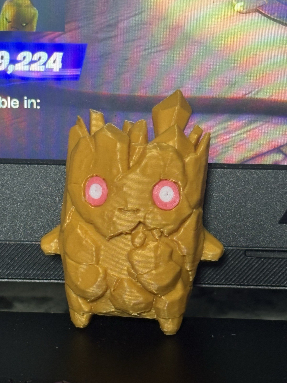 Fortnite Gold Zero Point Sprite 3D Printed Figure Cute Gaming Collectable
