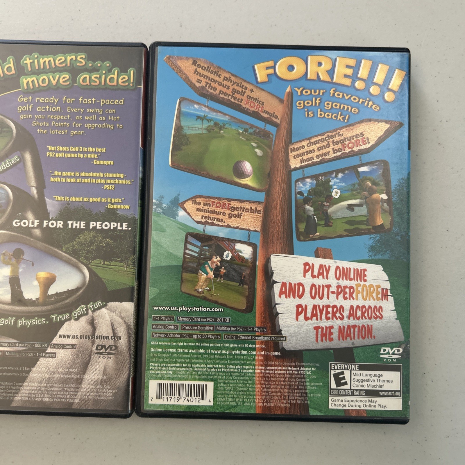 Hot Shots Golf 3 & Fore PS2 Game Bundle Sony PlayStation 2 Tested Works