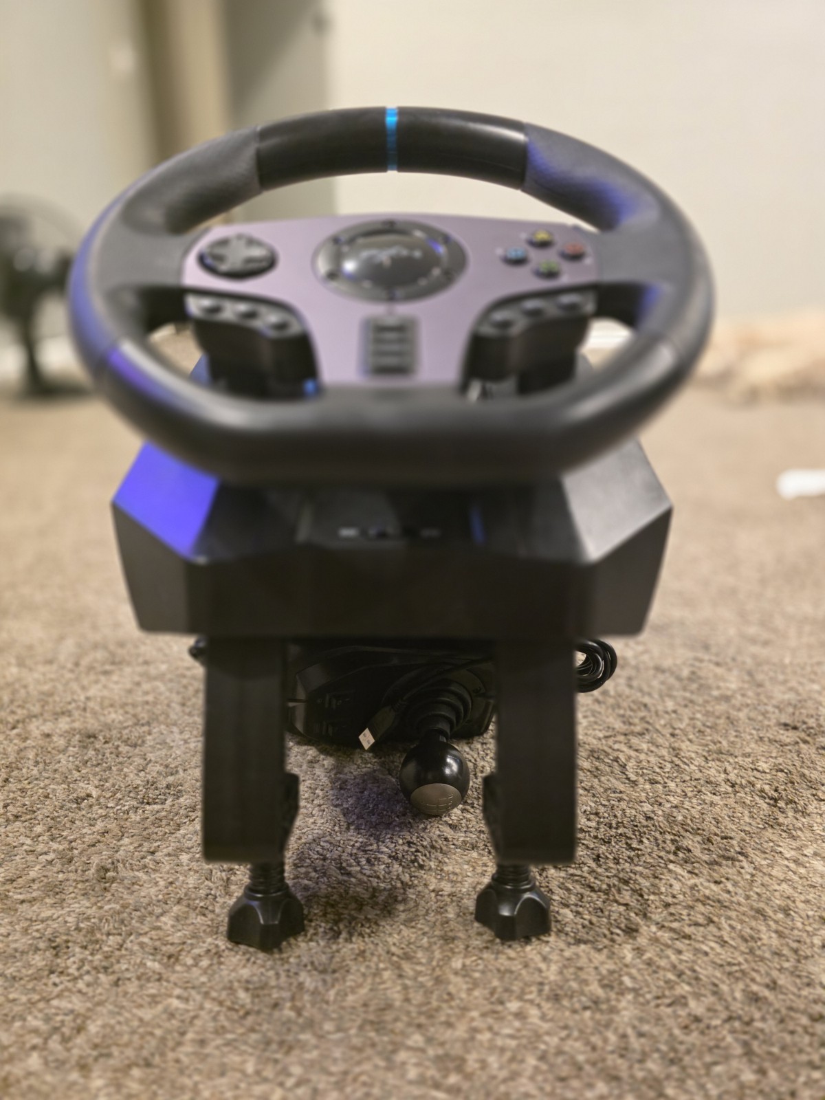 PXN V9 Racing Steering Wheel Black Pedals and Gear Shifter