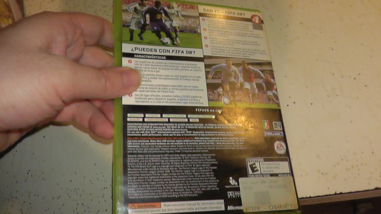 tested xbox 360 fifa soccer 08 game working + box