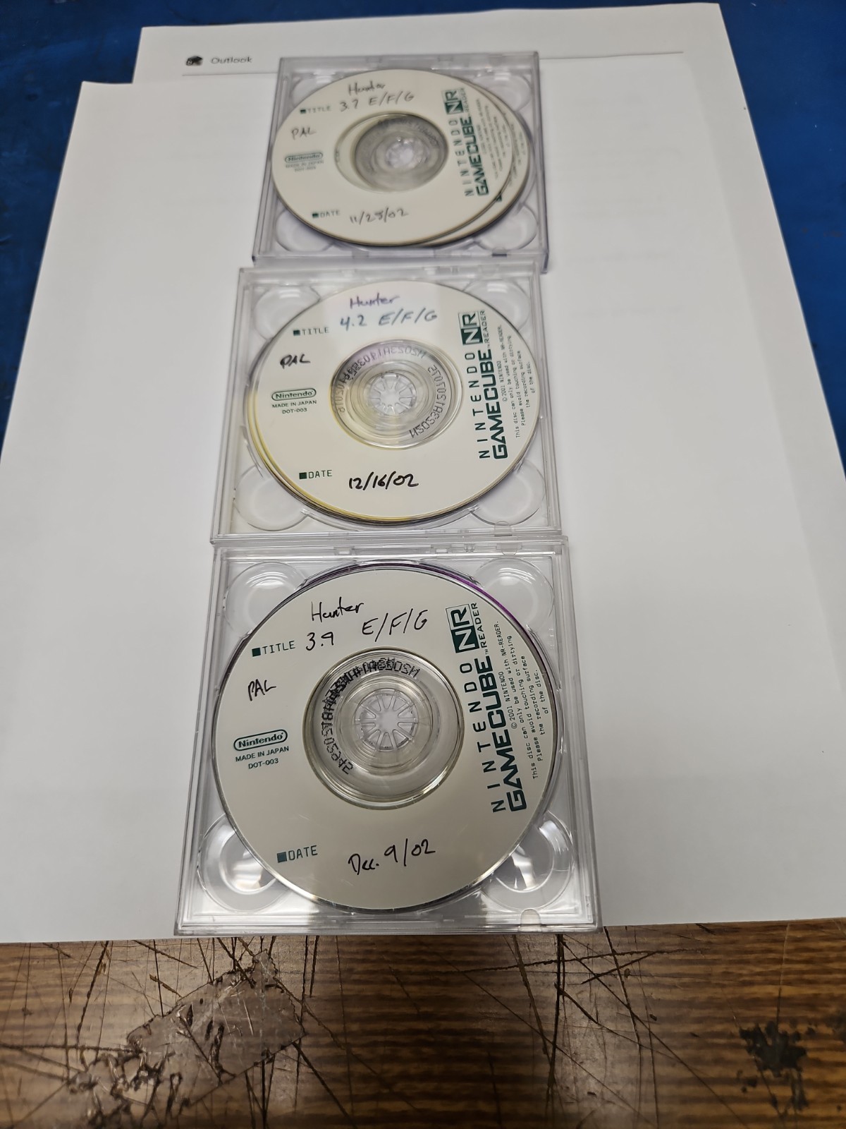 1 Disk GameCube NR Disc Hunter Beta Prototype NPDP-Development/Debug Kit