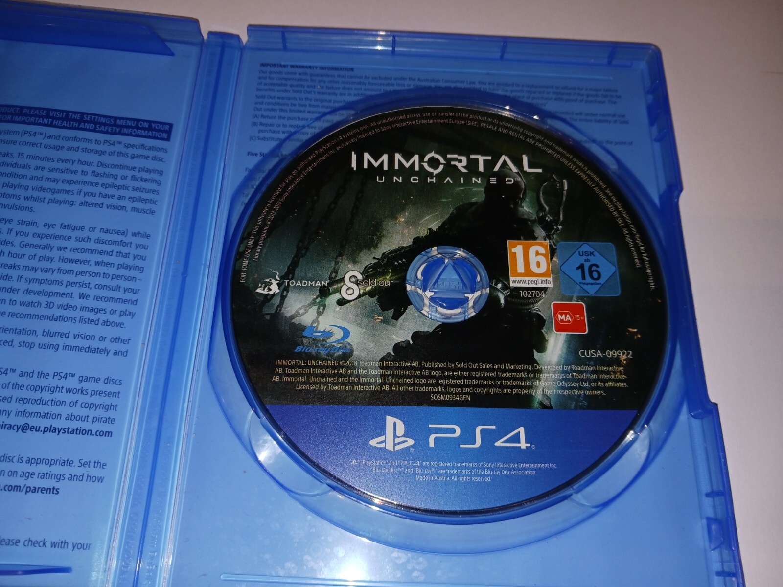 IMMORTAL UNCHAINED (SONY PS4 GAME , MA15+)