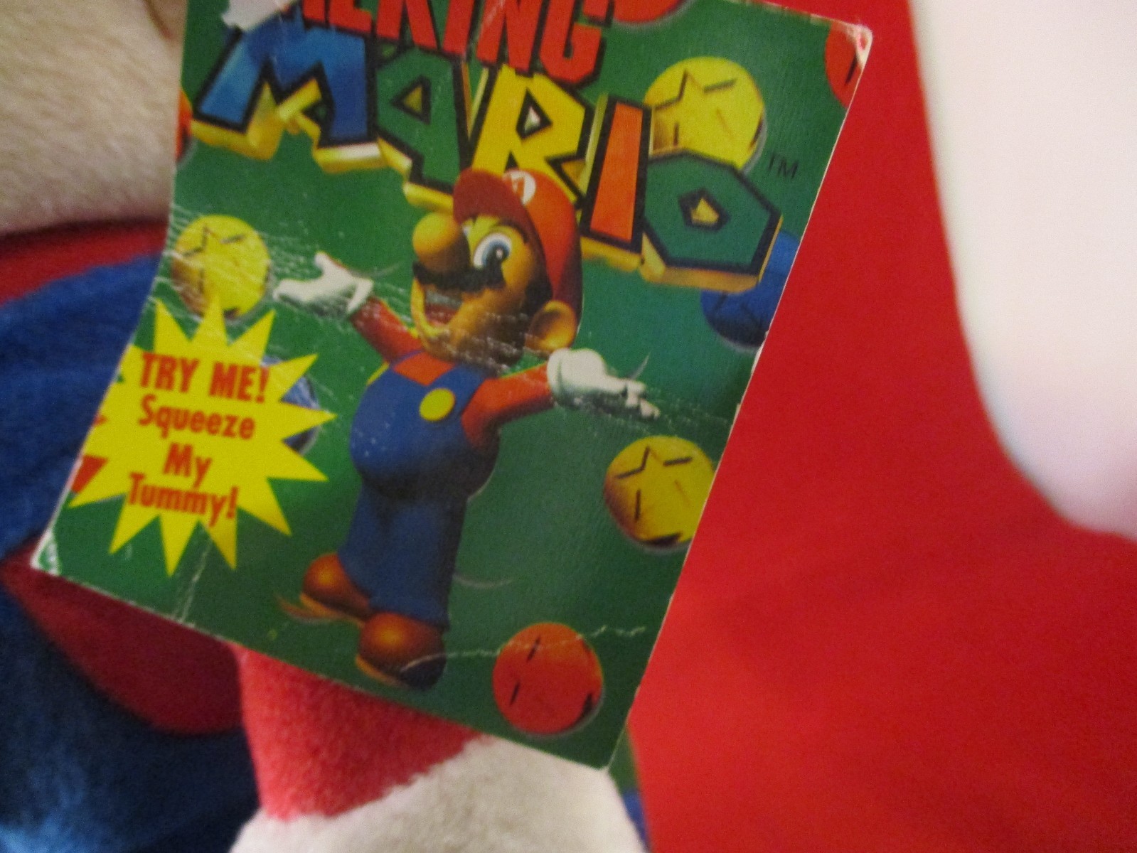 Talking Super Mario Plush Figure 1997 Treasures, Inc. Nintendo 64 Era Toy WORKS!
