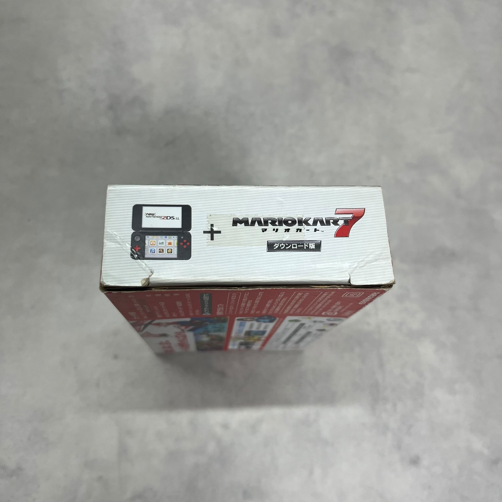 New Nintendo 2DS XL LL Mario Kart 7 Red Black Console Stylus Working Tested Good