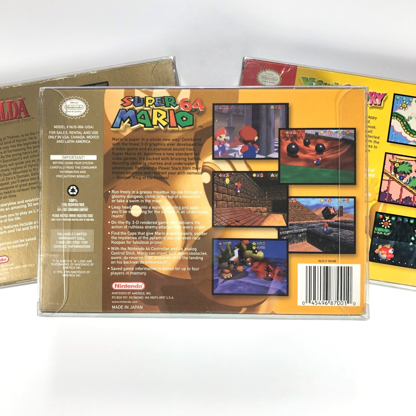 25 N64 Clear Plastic Box Protector Sleeve Case for Complete CIB Games