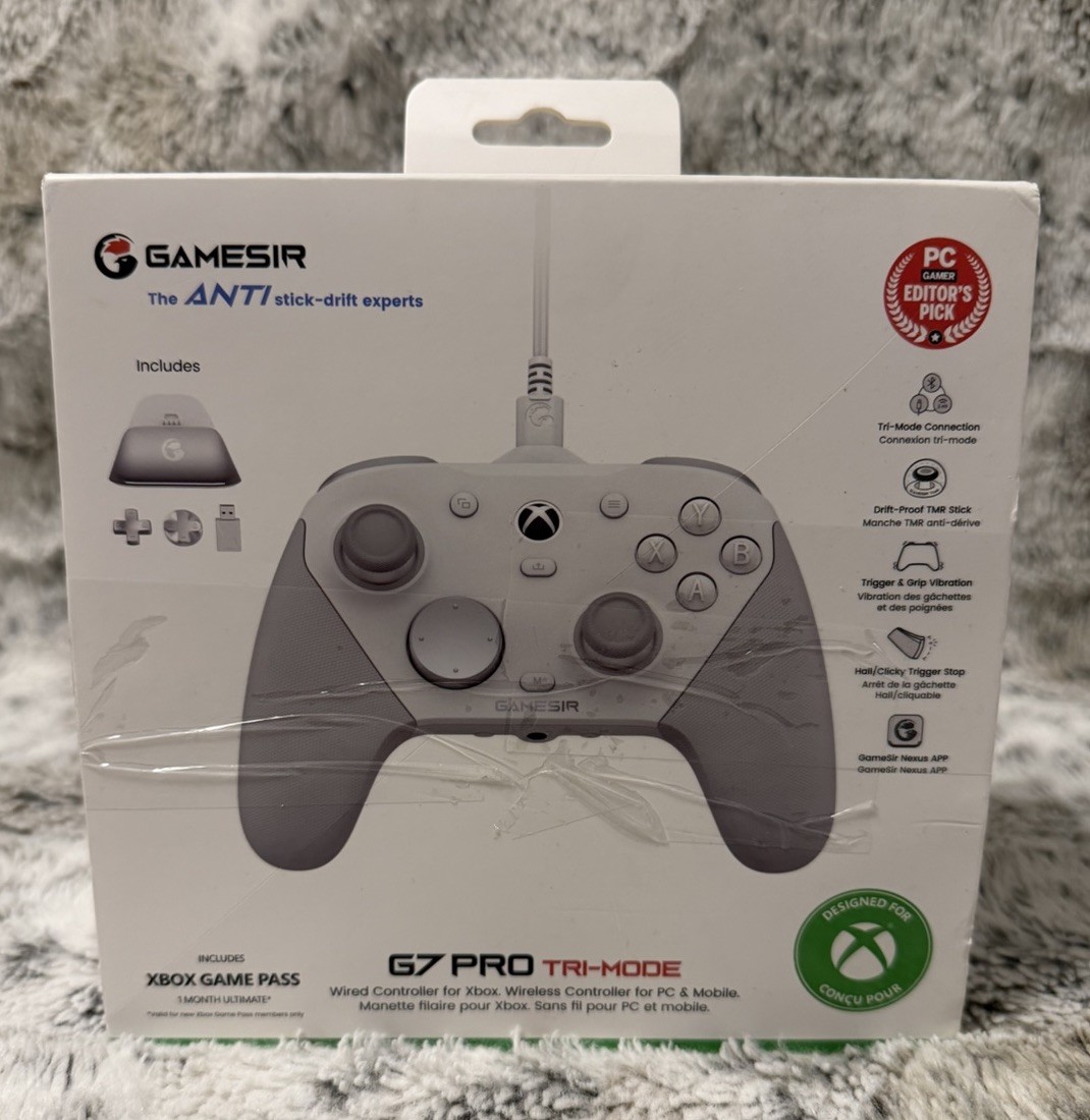GameSir G7 Pro Tri-Mode Wired Xbox / PC Wireless Controller – White