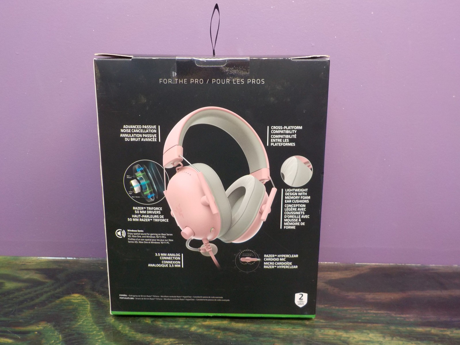 Razer BlackShark V2 X Wired Gaming Headset Multi-Platform Quartz Edition – New
