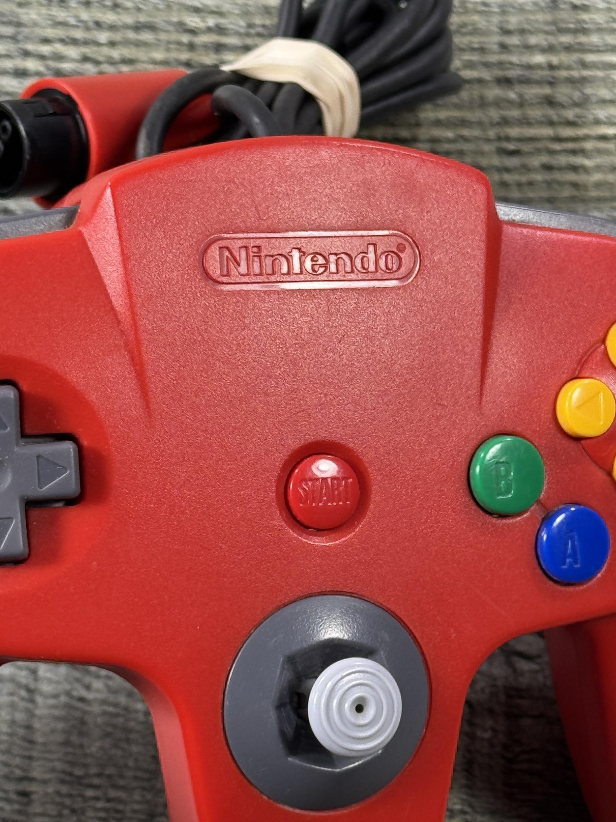 Nintendo 64 N64 Controller Red Wired Original OEM NUS-005