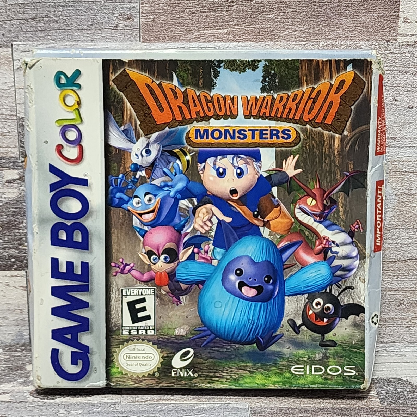 Dragon Warrior Monsters (Game Boy Color, 2000) Box & Manual Only *NO GAME*