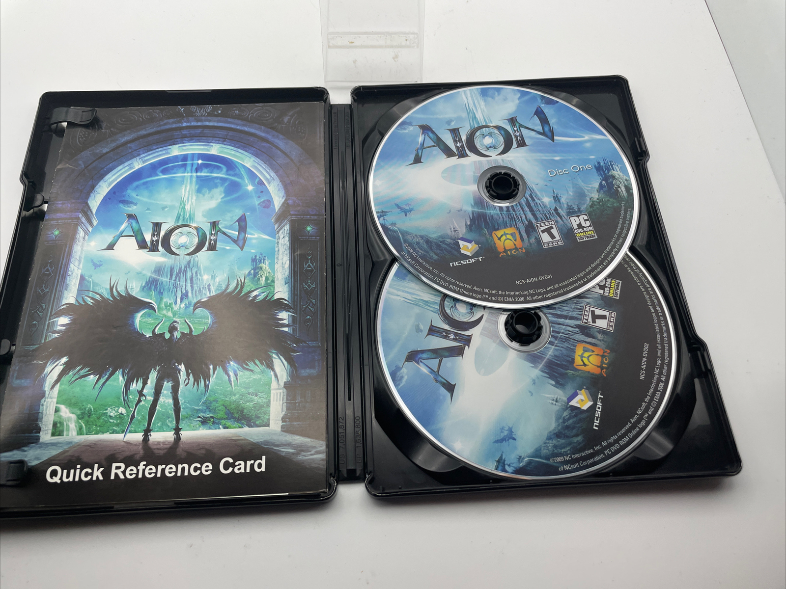 Aion PC DVD-ROM Game Steelbook Case CIB Complete Manual 2 Disc RPG Video Gaming