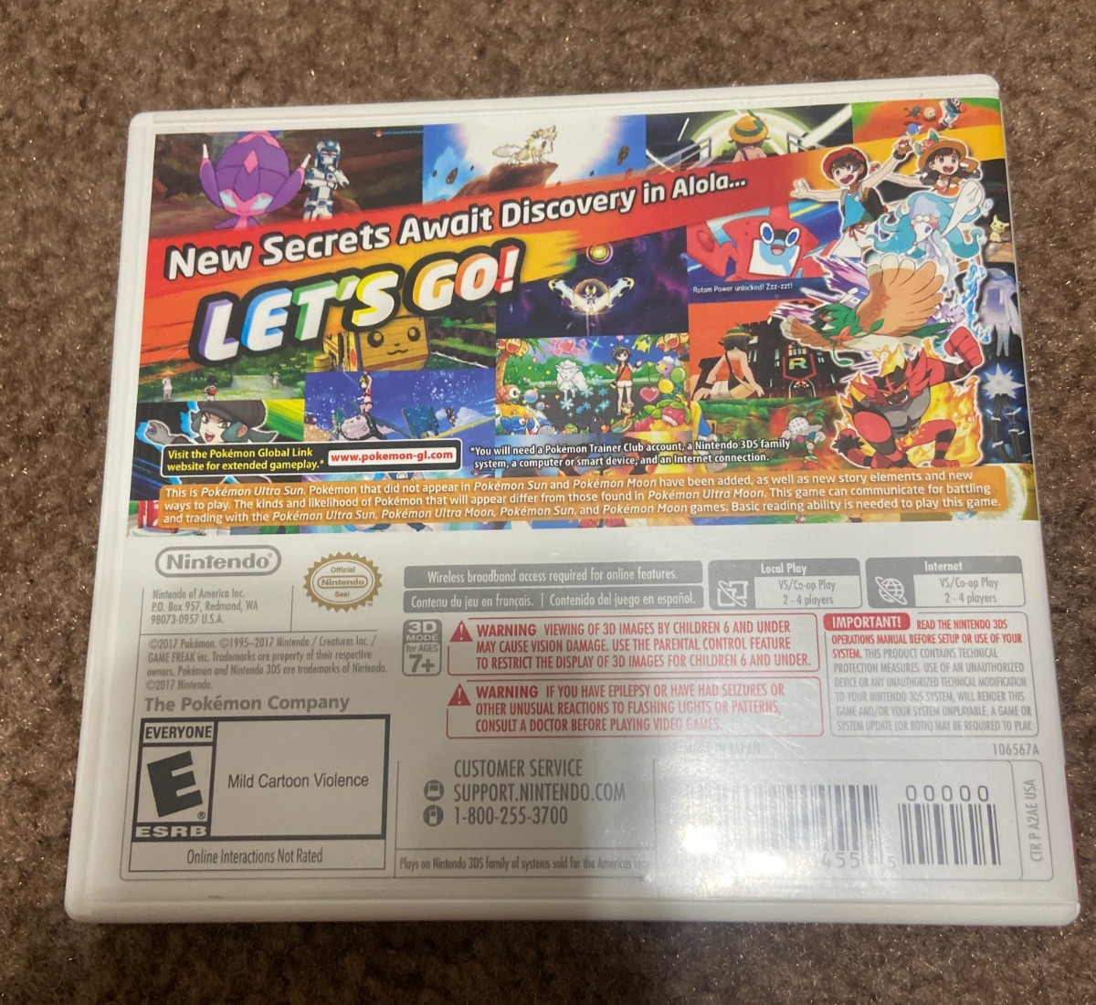 Pokemon Ultra Sun – Nintendo 3DS – US Seller
