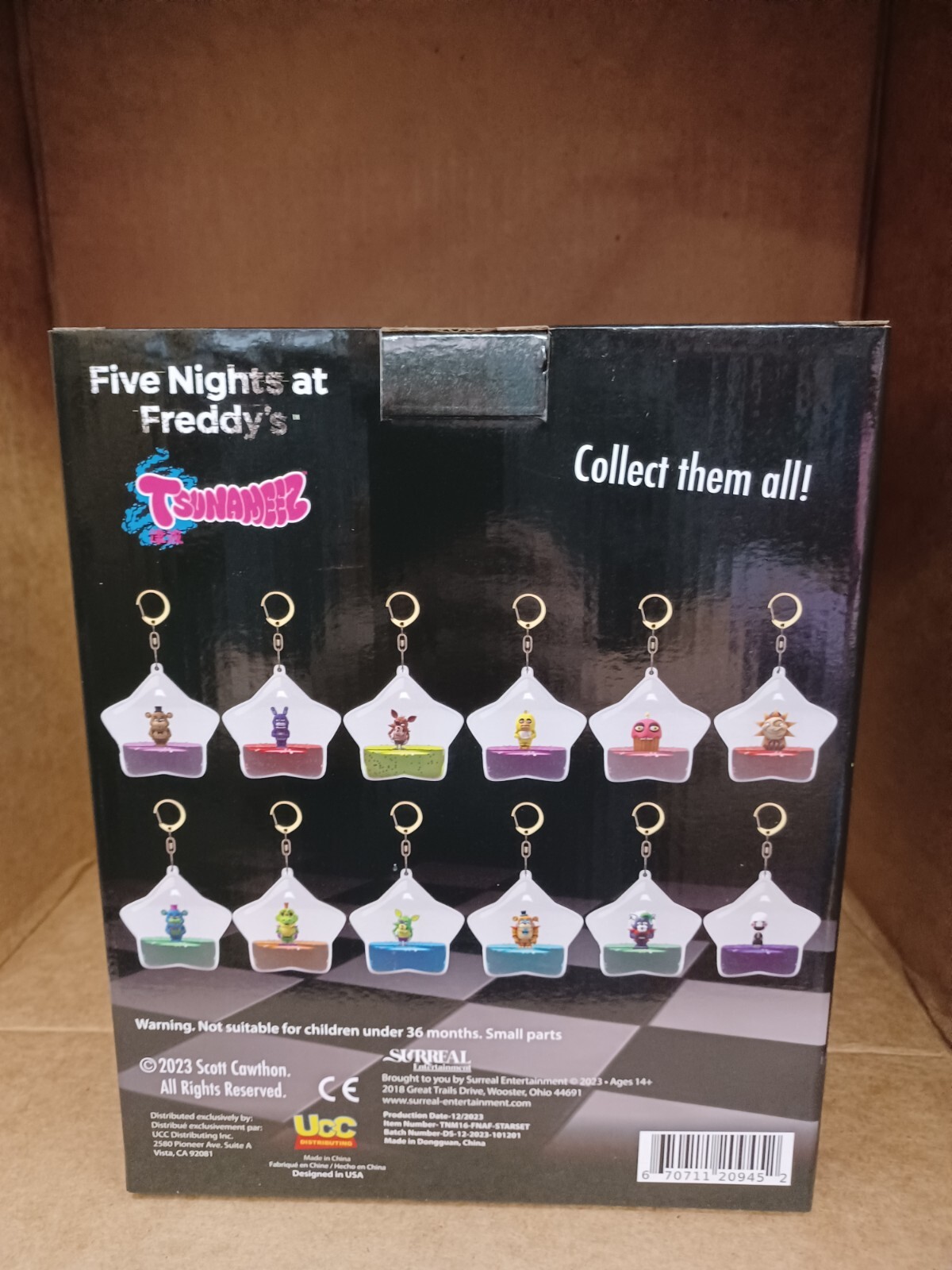 Box of 24 Five Nights At Freddy’s Tsunameez Keychain Blind Bag Suprises Gifts