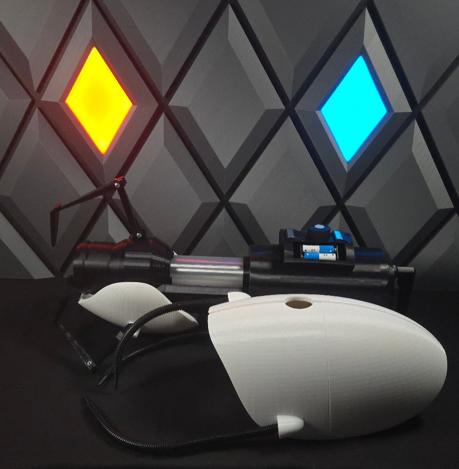 3D Printed Portal Gun Replica Full Size Cosplay Prop