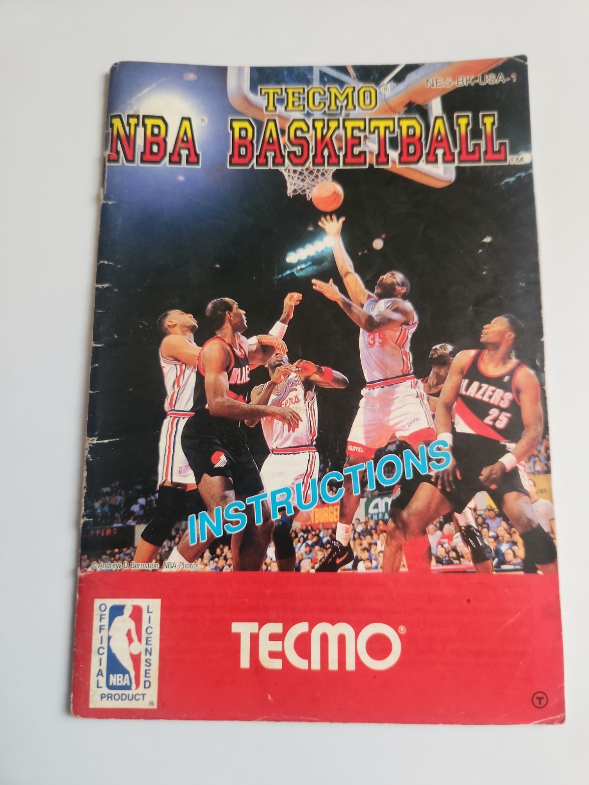 Tecmo Super NBA Basketball SNES Super Nintendo Instruction Manual Only