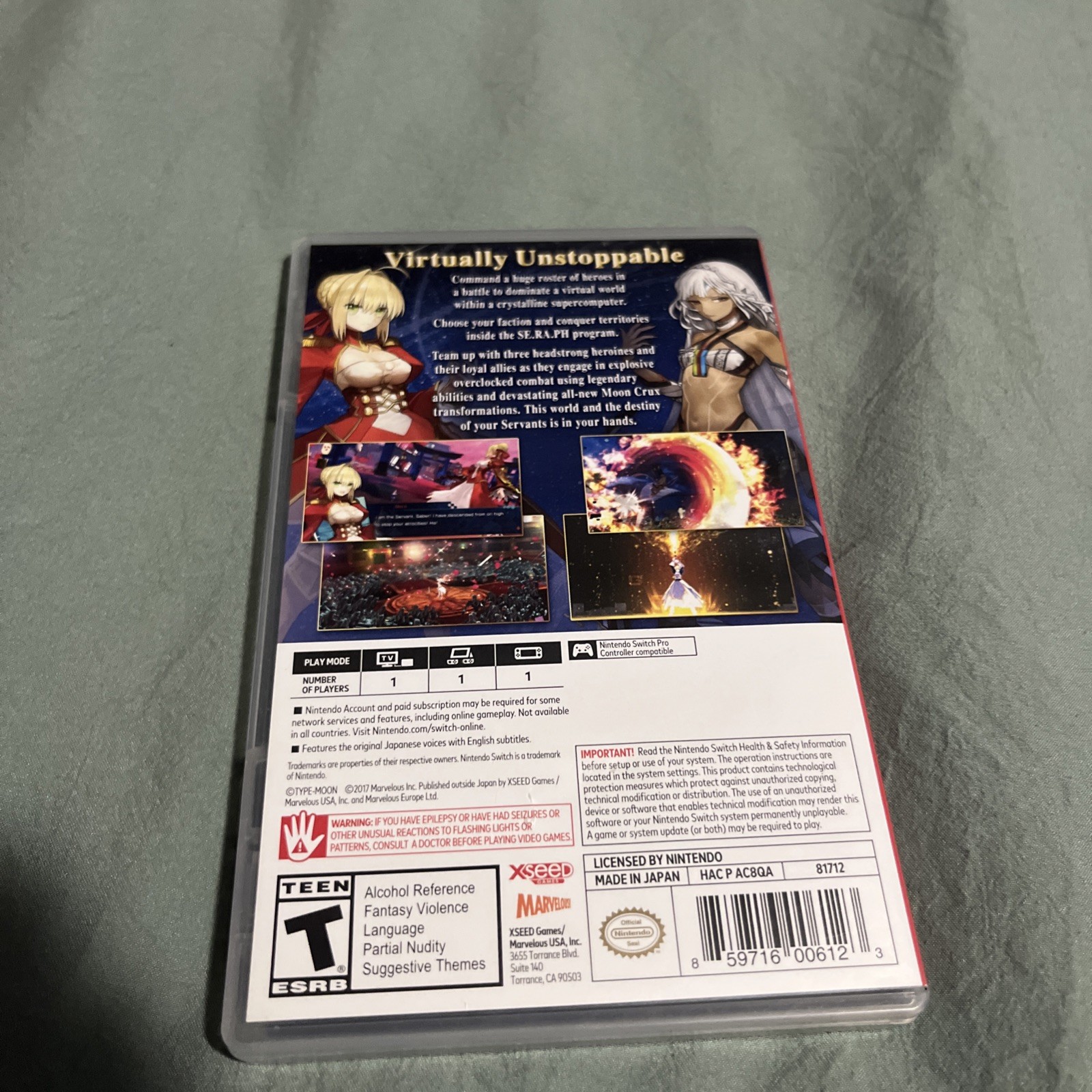 Fate Extella Umbral Star (Nintendo Switch) CIB with Manual