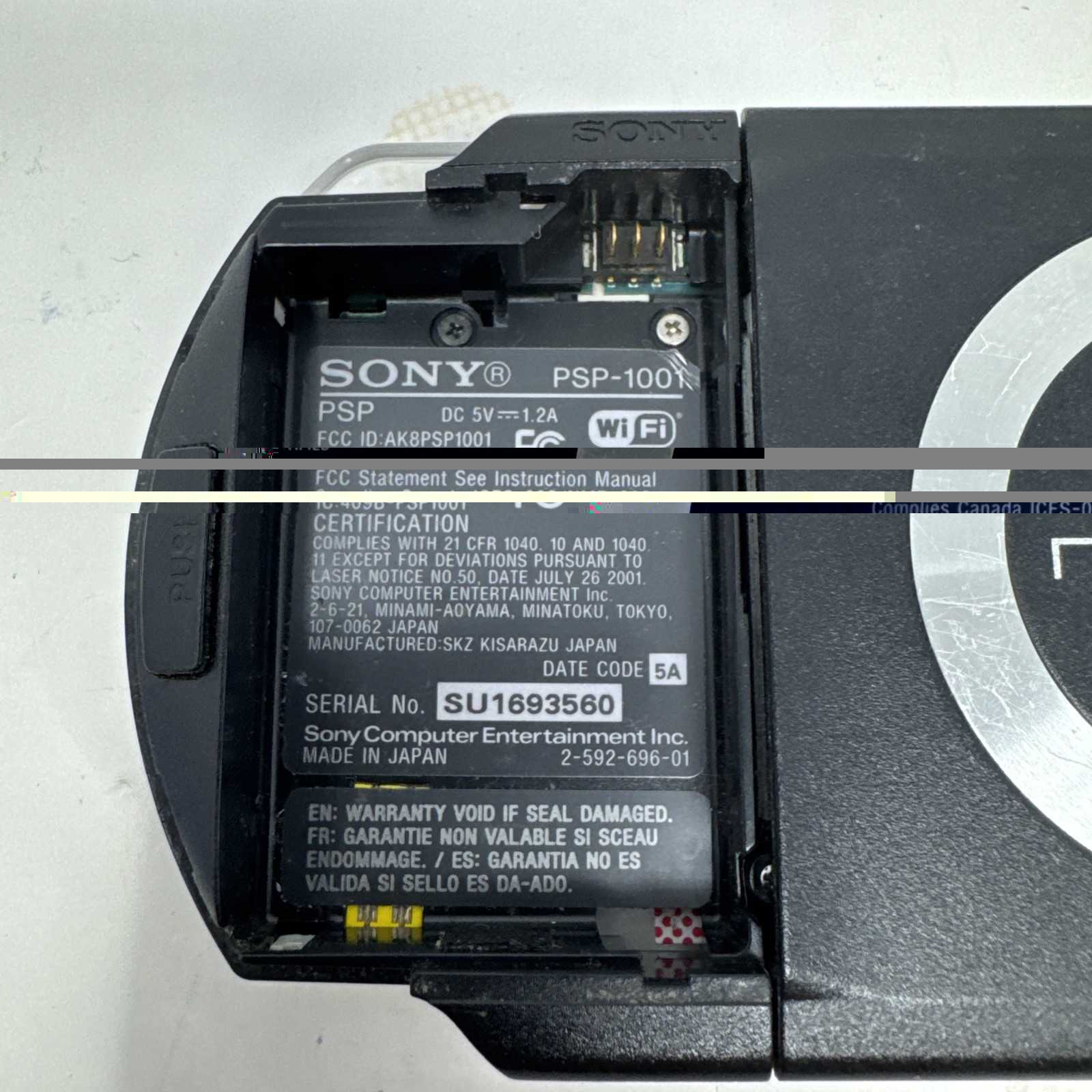 PSP-1001 Black Sony PlayStation Portable- New Battery, Charger, 2gb Memory