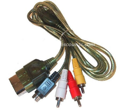 Xbox S-Video Cable – AV A/V Composite RCA Audio Video Cord – 6′ long -US Seller