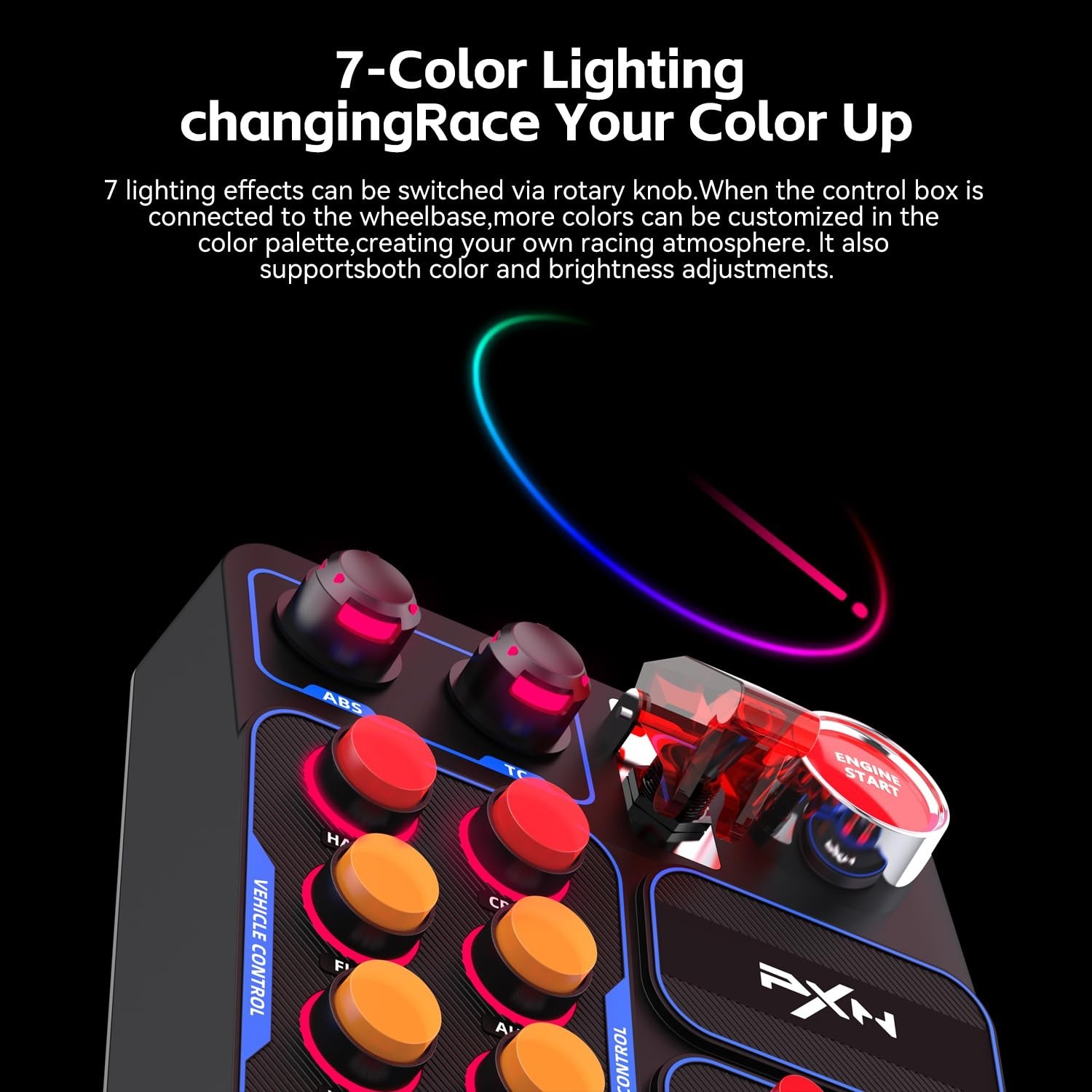 Sim Racing Button Box for PC RGB Control Panel 30 Programmable Functions