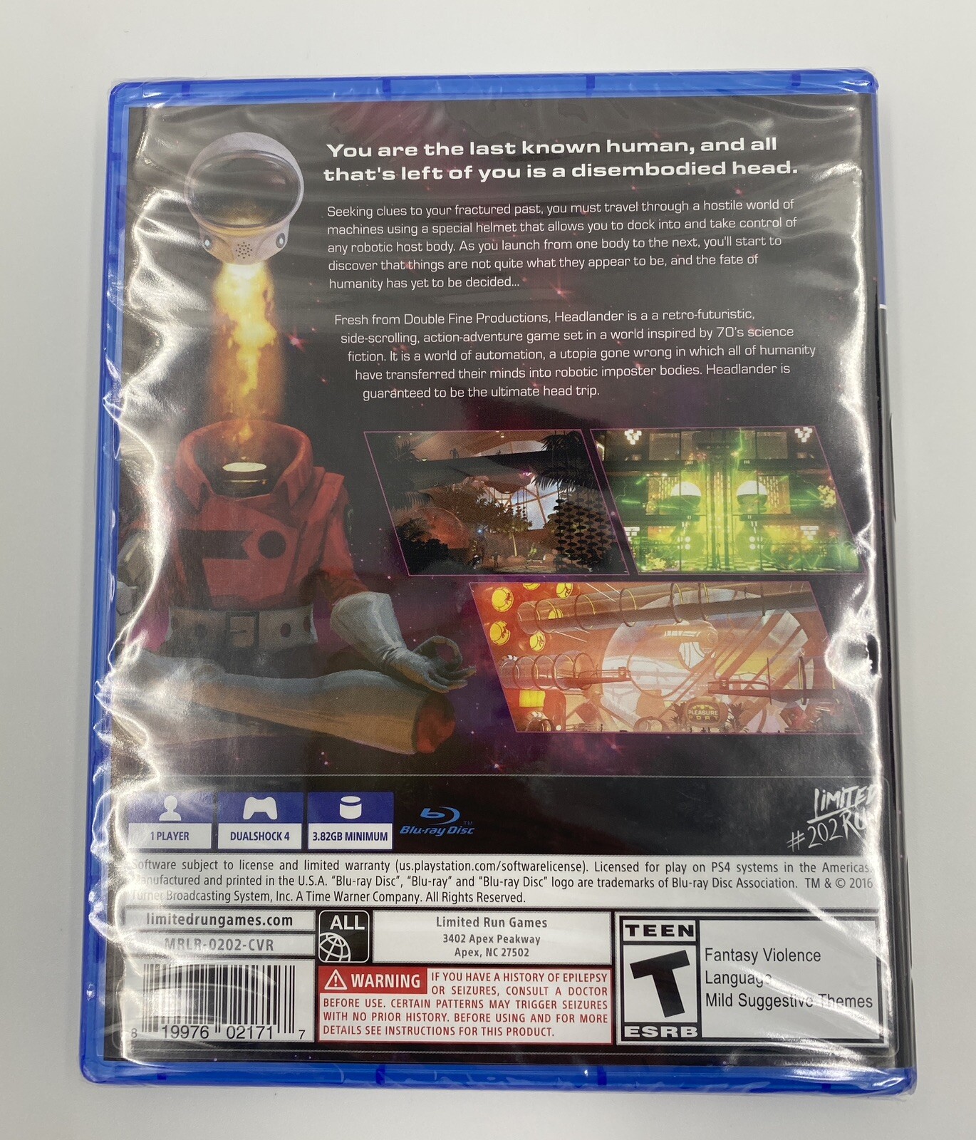 NEW Head lander + Card PS4 Limited Run LRG Adult Swim Games PlayStation 4