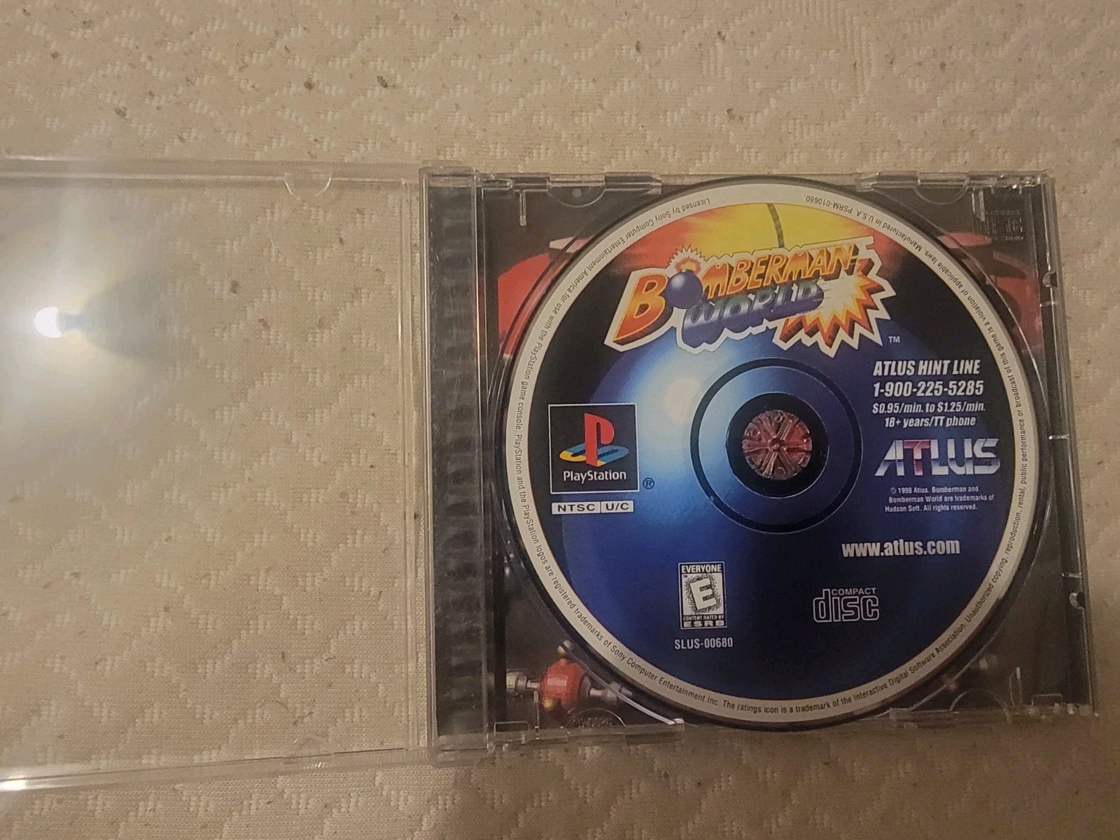 Bomberman World – Sony PlayStation 1 1998 – w/Case No Manual – ATLUS PS2 PS3