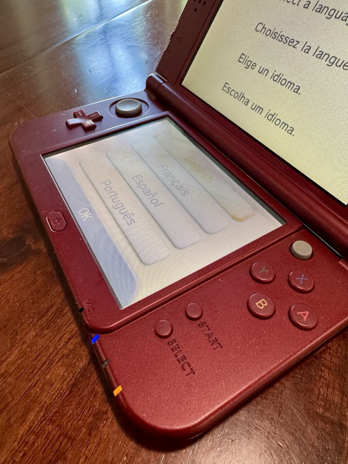 Nintendo New 3DS XL Red Handheld System w/ AC Adapter, Wi-Fi, 4GB, North America