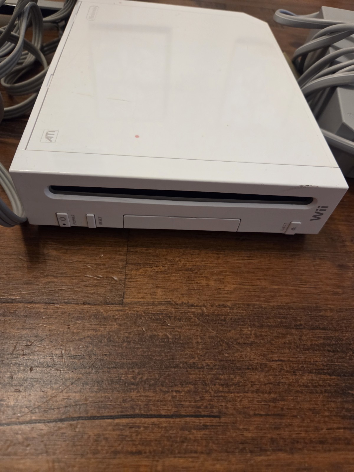 Nintendo Wii RVL-001 White Console Sensor Bar Cords Backwards Compatible Tested