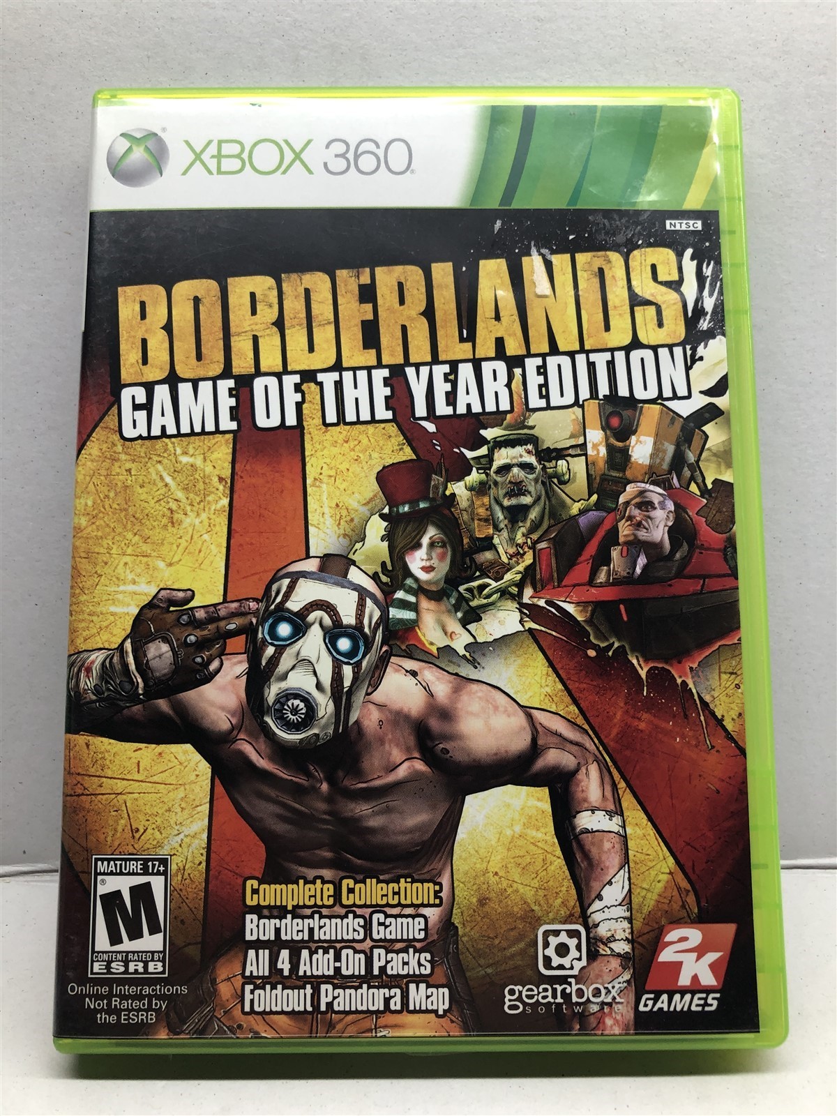 Borderlands Game of the Year (Xbox 360) Complete w/ Bonus Disc Tested Working
