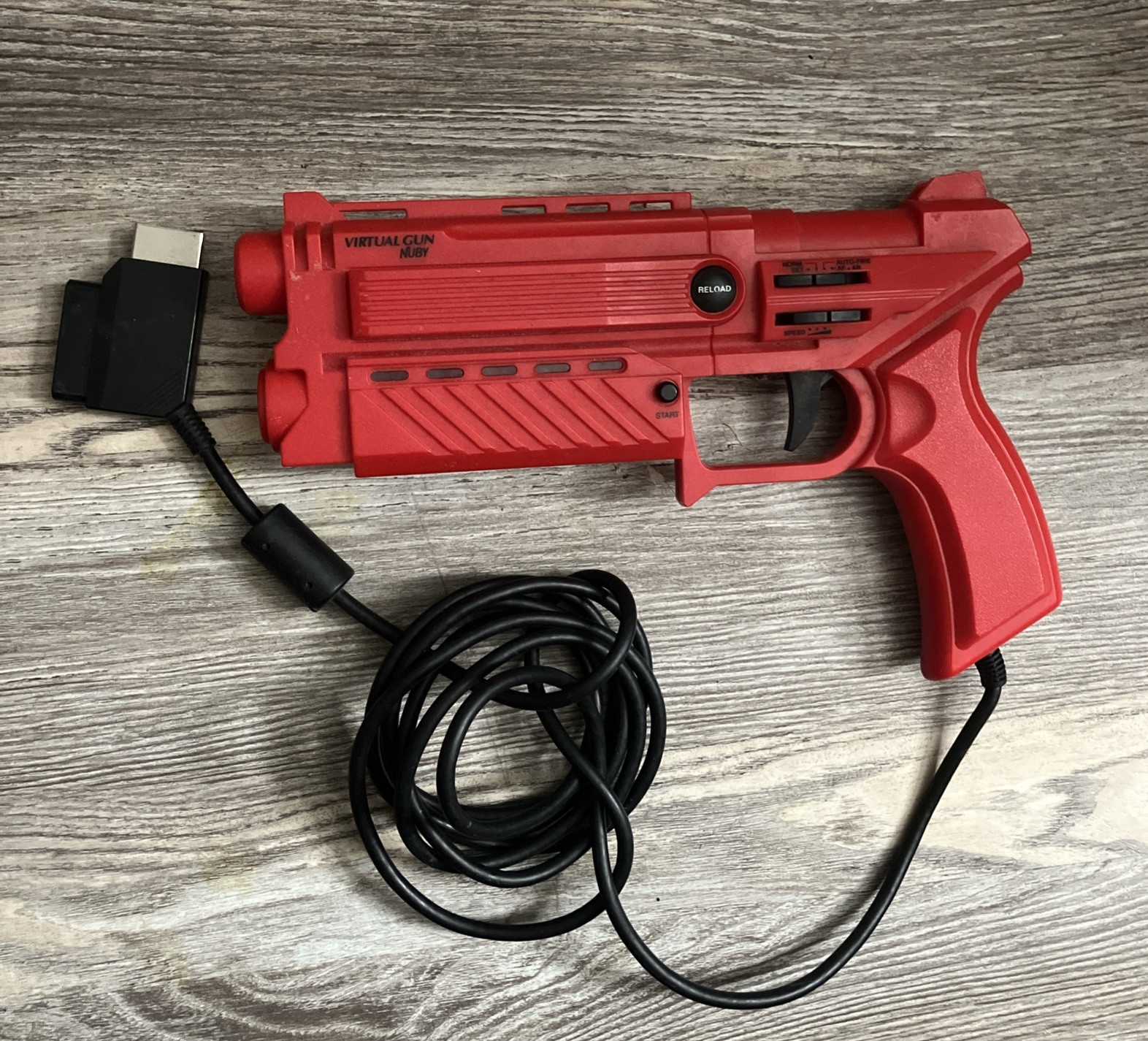 Nuby Virtual Gun Light Gun Controller NB-278 Wired Red Console Accessory Plastic