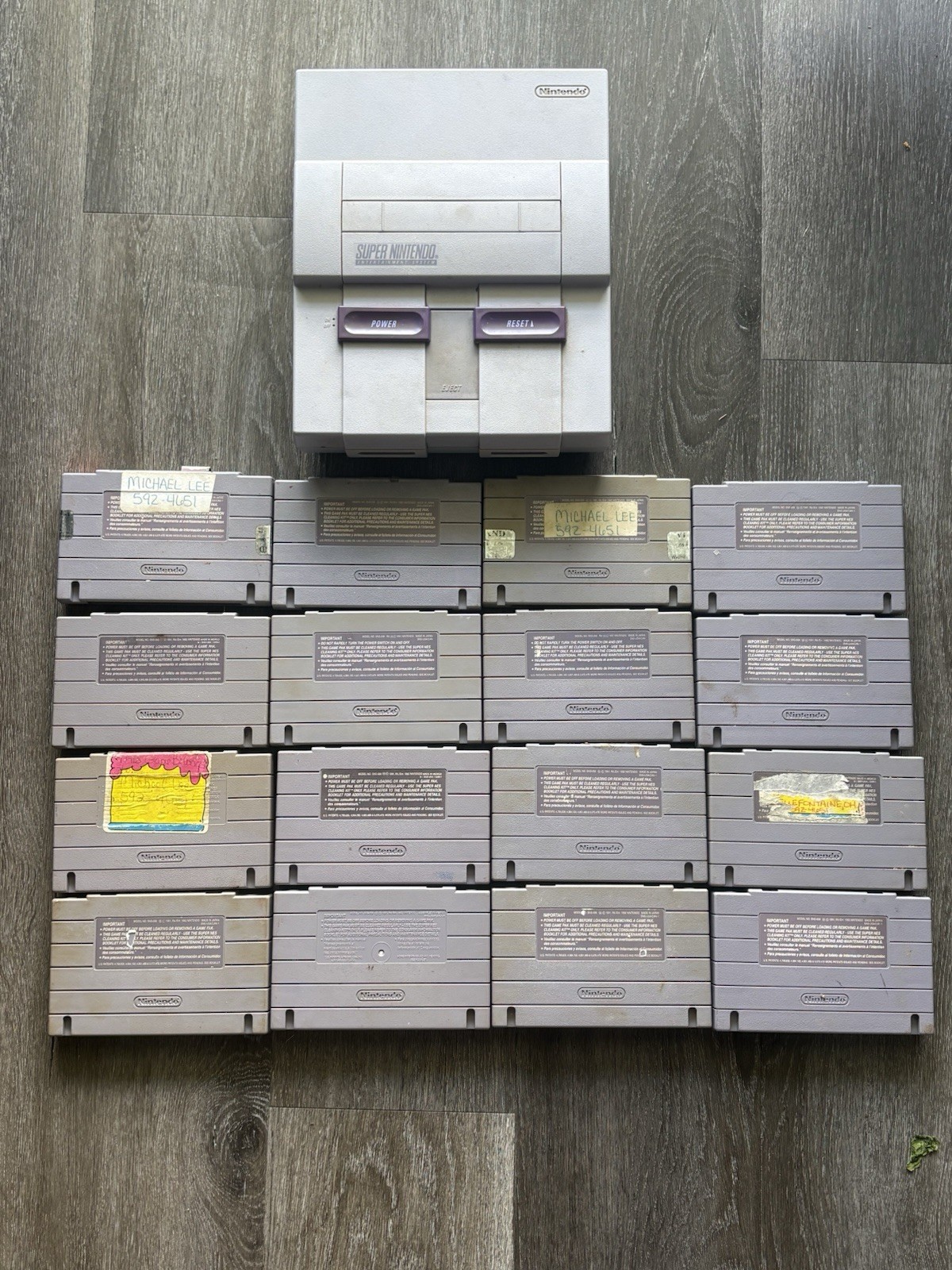 Super Nintendo Console + 20+ Original Games Bundle Zelda, Mario All-Stars READ