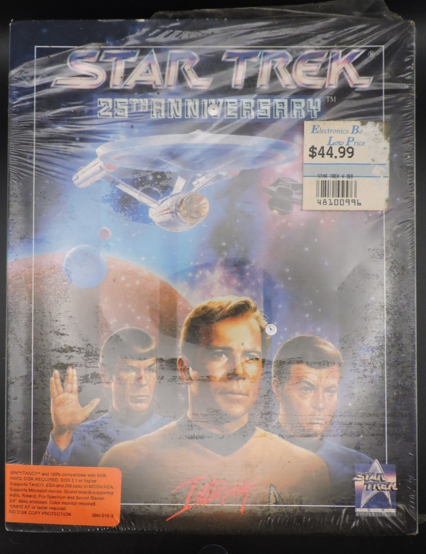 Star Trek 25th Anniversary PC Game – 1991 3.5” Disks NEW SEALED EXCELLENT COND