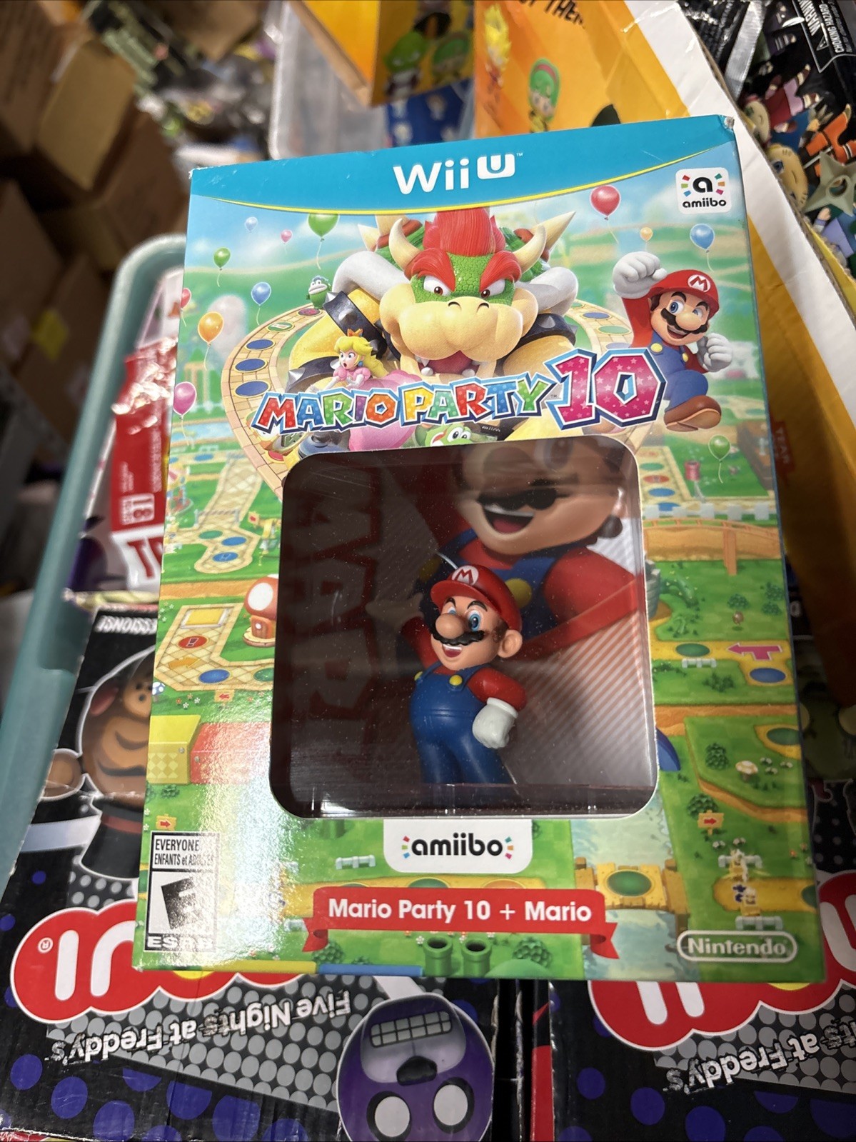 Mario Party 10 (Wii U, 2015) BOX with Amiibo Mario – Nintendo new sealed wear