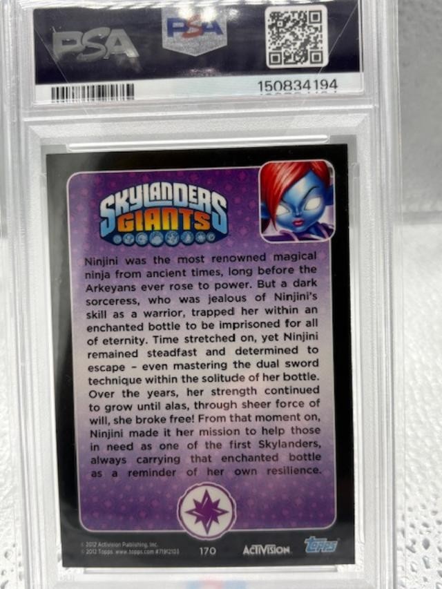 Topps Ninjini Skylanders Giants trading card PSA 9 #170 low pop free ship