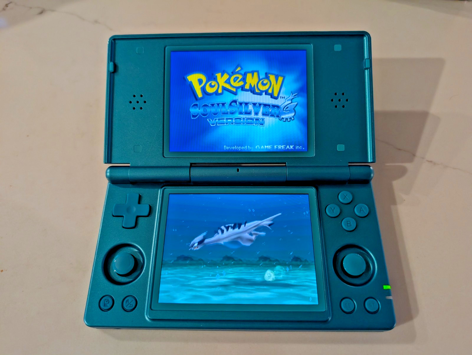 Anbernic RG DS – Turqouise Blue Teal Dual Screen with Rocknix Custom OS