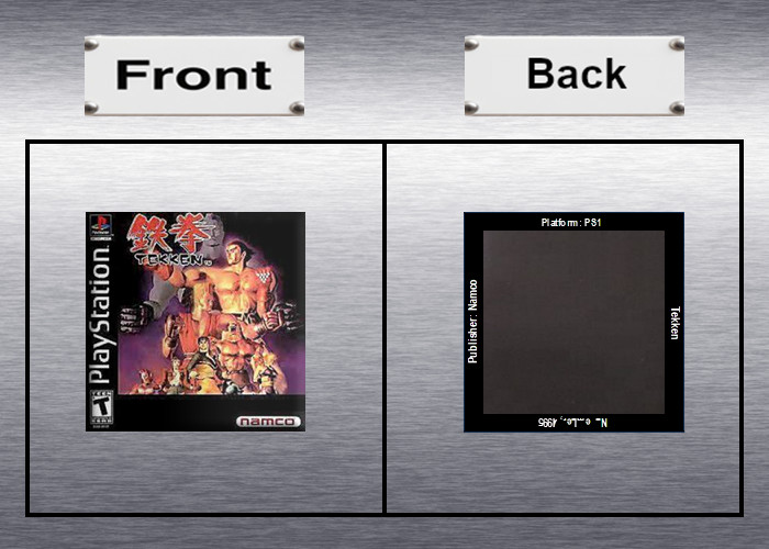 Tekken 1, 2, 3 Video Game Box Art *PS1* High Quality Magnet / Set