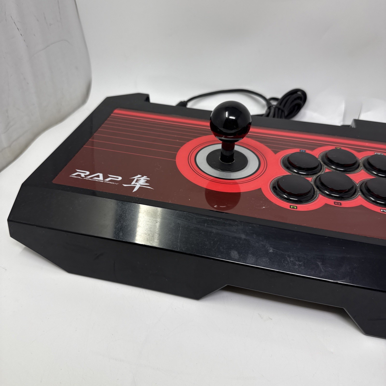 TESTED – Xbox Hori Real Arcade Pro V Red / Black Arcade Controller Hayabusa