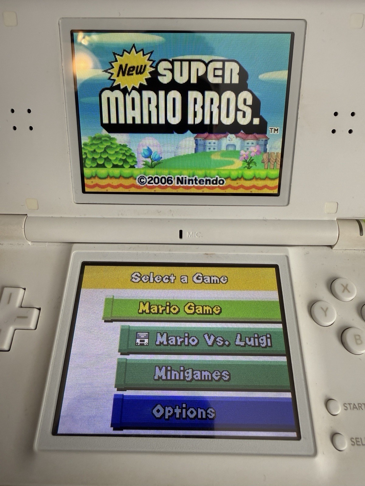 Nintendo DS Lite Polar White Console Tested Working Yellowing No Game USG-001