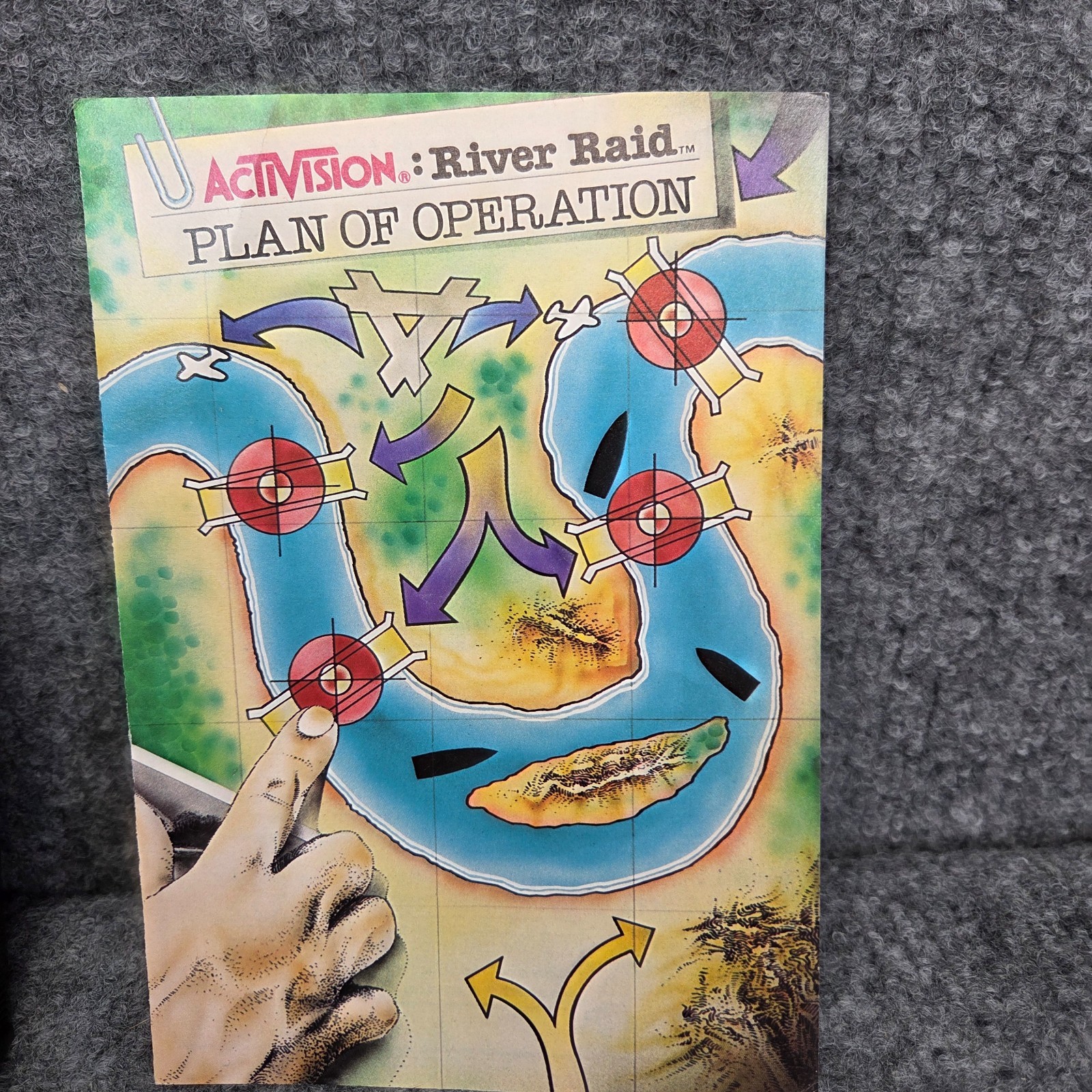 Atari 2600 River Raid Game and Manual Tested 1982