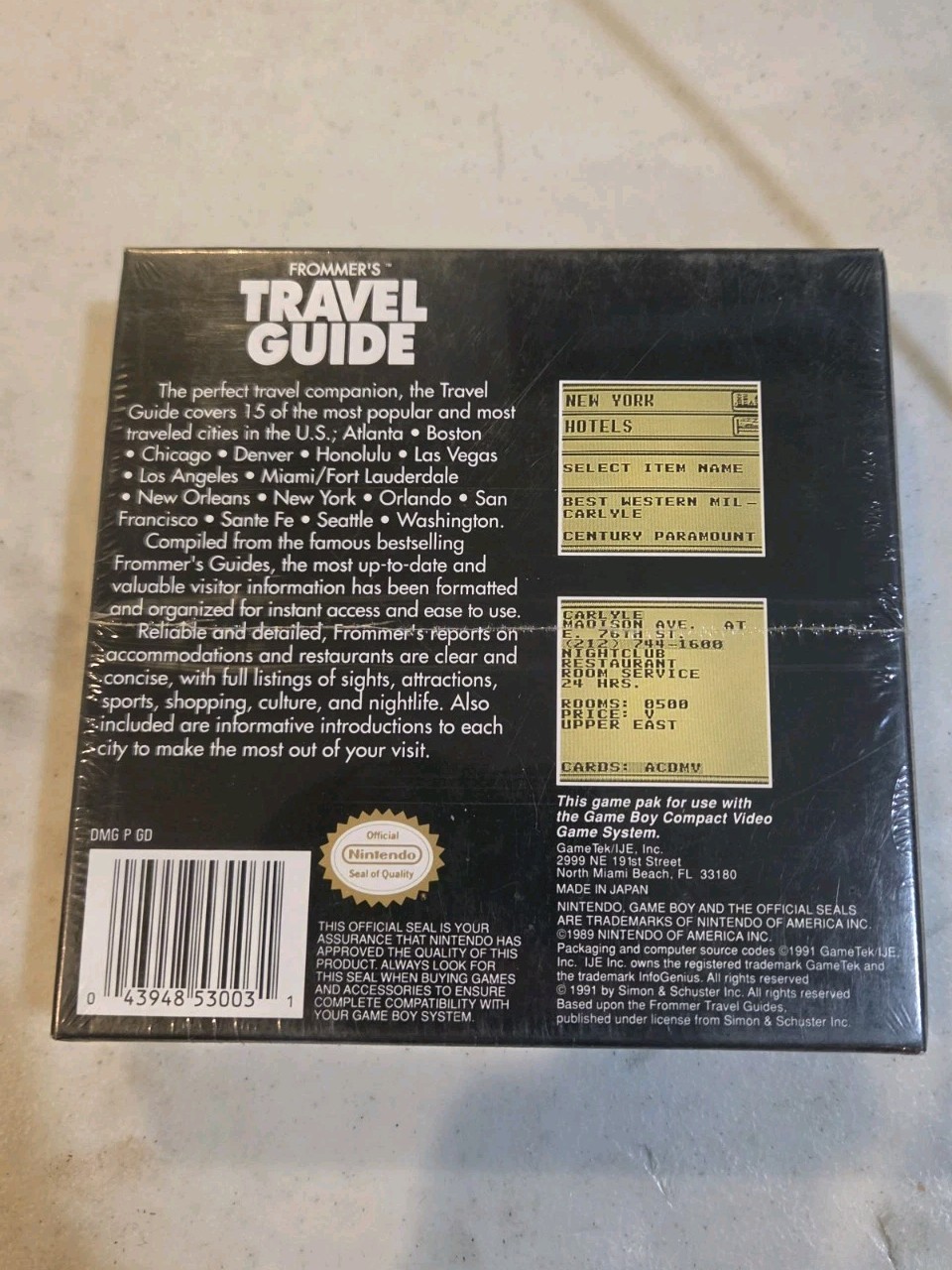 InfoGenius Productivity Pak: Frommer’s Travel Guide (Nintendo Game Boy)