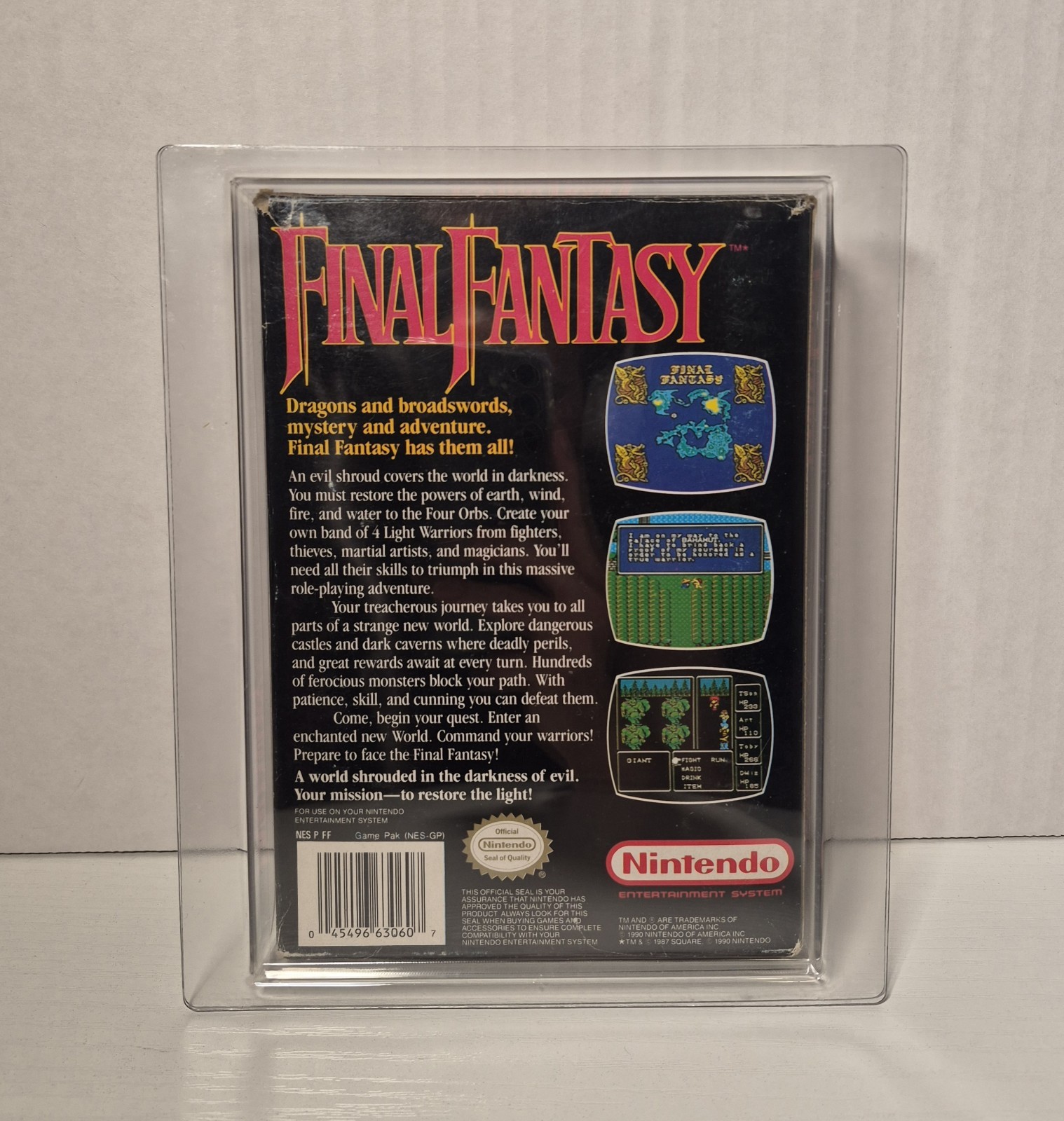 Final Fantasy Authentic Nintendo NES CIB W/ Manual & Both Maps Tested Working