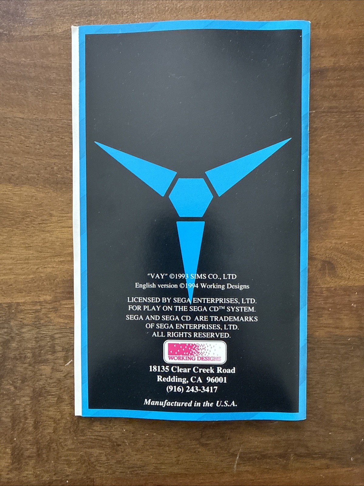 RARE Vay (Sega CD, 1994) CIB Video Game Complete in Box with Manual Foam Rare VG