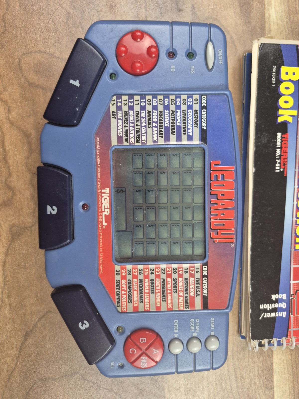 1995 Talking Jeopardy Tiger Electronics Handheld Video Game