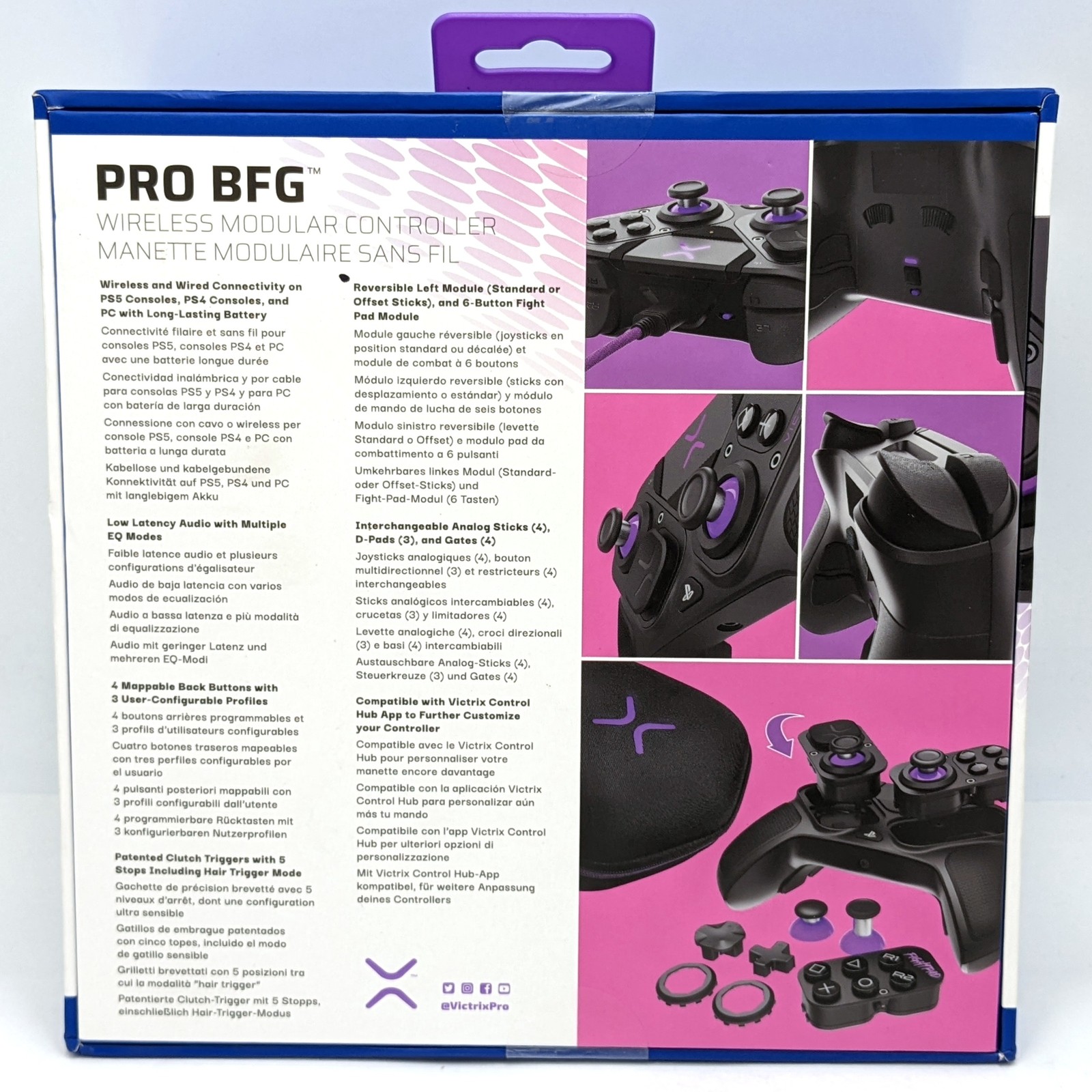 PDP Victrix Pro BFG Wireless Modular Controller – For PS4, PS5, PC – 052-002-BK