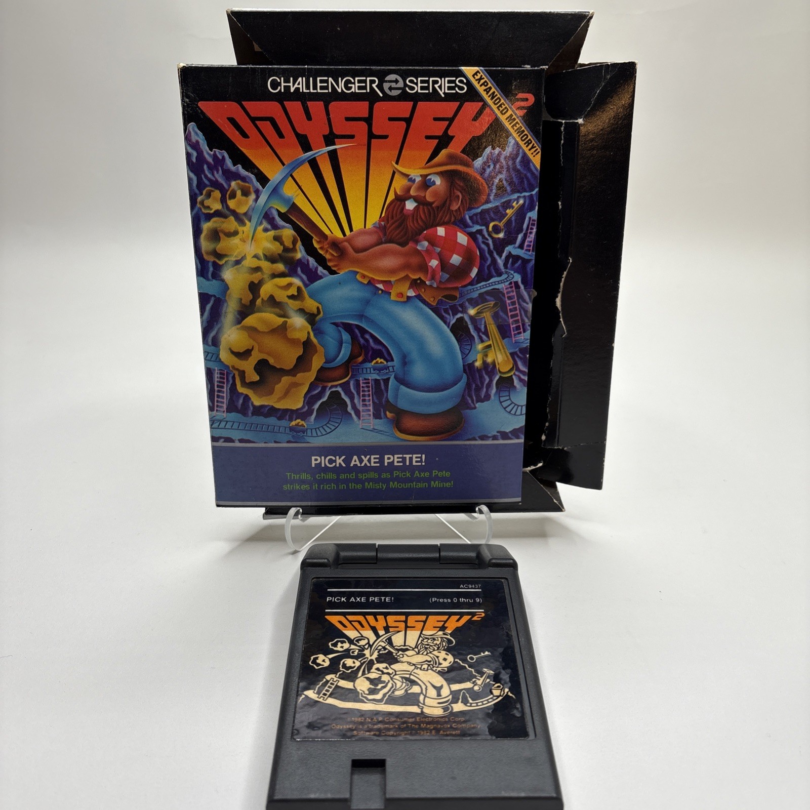 Pick Axe Pete! Magnavox Odyssey 2 1982 CIB Complete Free Shipping Untested