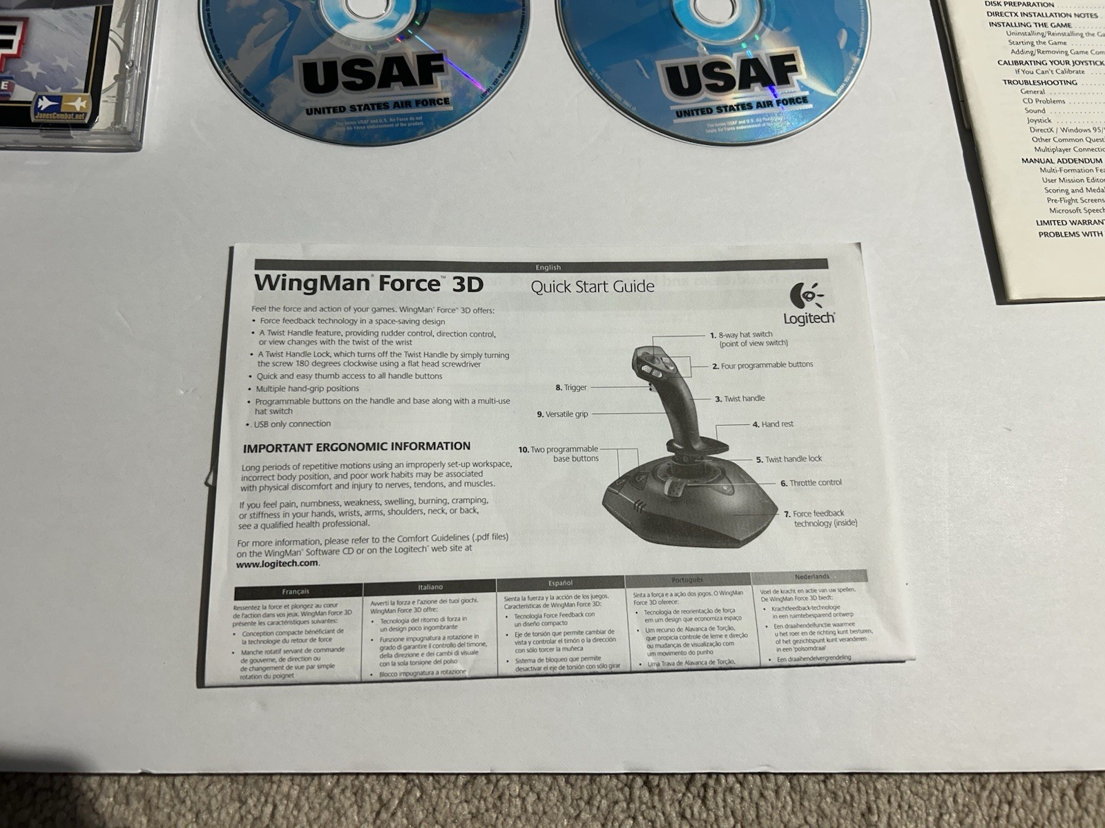 USAF: United States Air Force (PC, 1999) – Used – Unable To Test – For Parts
